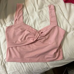 NWOT SHEIN Pink tank with sweetheart neckline size large